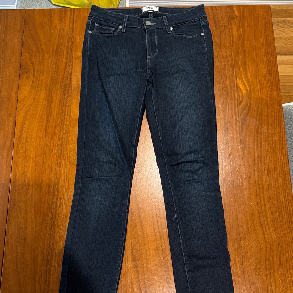 PAIGE Dark Indigo Skinny Jeans